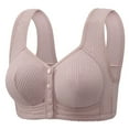 thumbnail image 1 of Yuzhih Women's Plus Size Front Closure Underwire Wide Strap Everyday Bra Wirefree Lightly Comfort Full Coverage Bra, 1 of 2