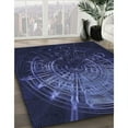 thumbnail image 2 of Ahgly Company Indoor Square Patterned Night Blue Area Rugs, 5' Square, 2 of 6