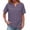 Purple, variant on Horkkom Womens Summer Tops V Neck Short Sleeve Linen Shirts Casual Solid Color Loose Blouses with Pocket L