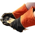thumbnail image 1 of Guantes profesionales resistentes al calor, cuero extremadamente resistente al fuego con costuras de Kevlar para garantizar la seguridad, diseño flexible, guantes de barbacoa con protección térmica, 1 of 5