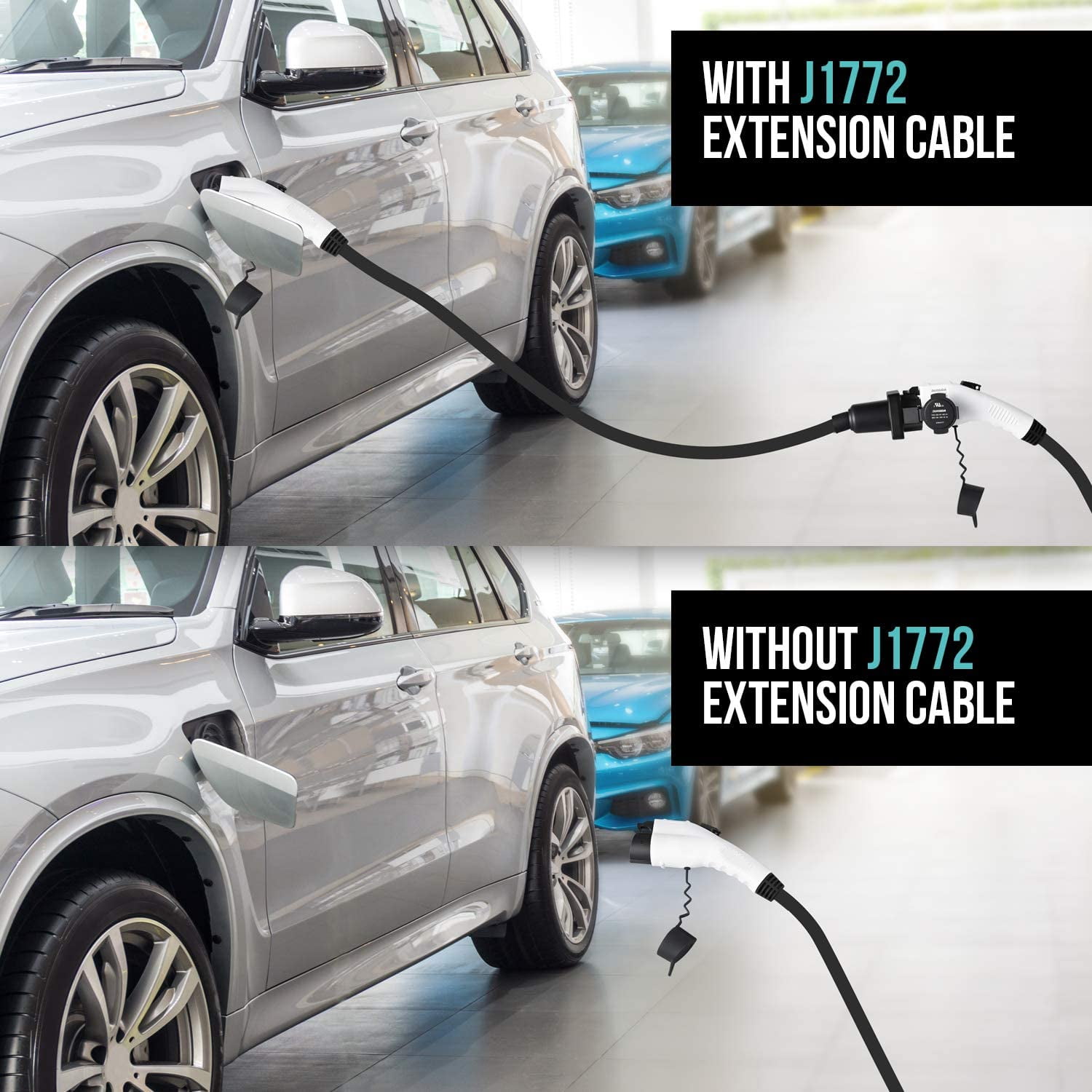 Lectron 40ft/12m J1772 Extension Cable Compatible with All J1772 EV Chargers  Flexible Charging for Your Vehicles