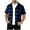 Blue, variant on Mens Plaid Short Sleeve Button Down Shirts Regular Fit Casual Gingham Shirts Summer Loose Work Shirts with Pocket