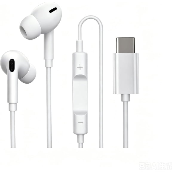 USB C Headphones for iPhone 17e 17 16 15, Type C Earphones with Microphone & Remote Control Noise Cancelling Wired Earbuds USB C for iPhone 17 16 15 Pro Max, Galaxy S26 S25 Ultra A57 A37, Pixel 10