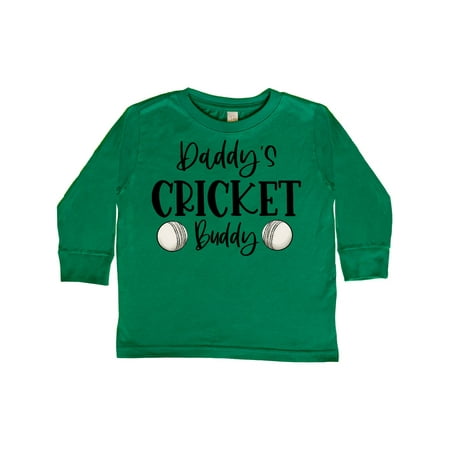 

Inktastic Daddy s Cricket Buddy Gift Toddler Boy or Toddler Girl Long Sleeve T-Shirt