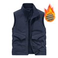 thumbnail image 2 of SDNall Men S Tank Top Mens Thin Workwear Solid Color Stand Collar Sleeveless Jacket Tank Tops, 2 of 9