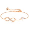thumbnail image 1 of Pulsera CDE en oro rosa con iniciales en forma de corazón infinito para mujer, 1 of 7