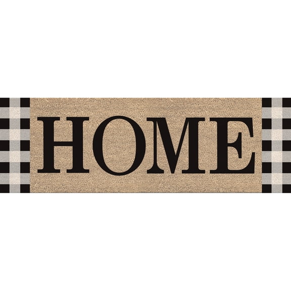 Evergreen Floor Mat HOME Plaid Kensington Switch Mat, 28.25'' x 9.25'' inches