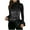 Black, variant on Women's Mock Neck Velvet Top Long Sleeve Printed Slim-Fit Base Layer Solid Casual Spring & Autumn Blouse,XL,Wine