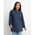 thumbnail image 5 of Hanes EcoSmart Women's Fleece Hoodie Navy Heather S, 5 of 5