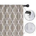 thumbnail image 4 of Blackout Kids Curtains,Brown Geometric Quatrefoil Pattern Childrens Insulated Curtains Set Of 2,Bedroom Essentials,Toddler Room Decor 42x54in(106x137cm), 4 of 5