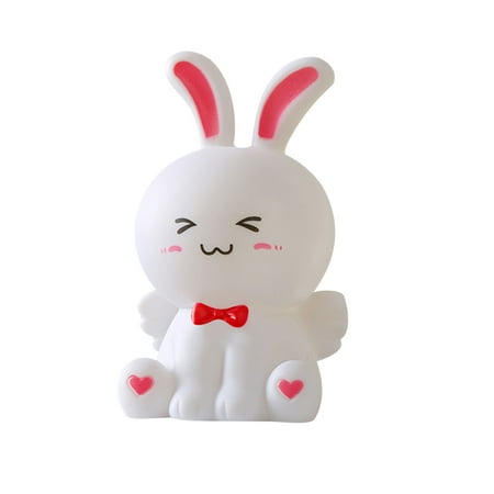 

Yrtoes Seasonal & Holiday Decorations Easter Creative Personality Bunny Enamel Night Light Cartoon Children Luminous Toys Warm Yellow Light Gives People Wireless Warmth