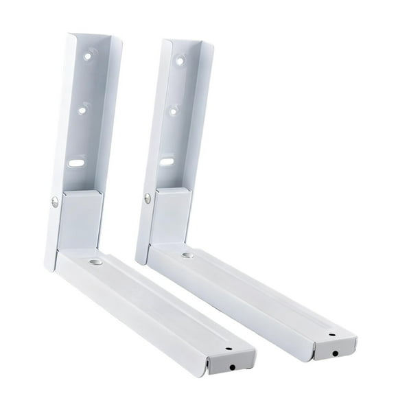 Soporte de montaje para microondas, plegable y extensible, para pared, para el hogar Blanco