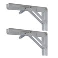 thumbnail image 2 of 2 soportes de estante plegables, soporte de ángulo plegable triangular, soporte de bricolaje para Blanco 8 pulgadas, 2 of 8