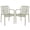 Green, variant on Safavieh Holly Polyethylene Outdoor Dining Arm Chairs - Set of 2, White
