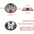 thumbnail image 2 of 2Pcs/3Pcs Cat Bowls Non-Slip Stainless Steel Small Cat Food Bowls Unbreakable Thicken Cat Feeder 7 Oz Cat Dishes Suitable for Indoor Small Pets Removable Rubber Base Easily Clean, 2 of 6
