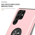 thumbnail image 6 of AIOVETEAB for Samsung Galaxy S22 Ultra Case,Silky Soft Touch Heavy Duty Protective Cover with Ring Holder Kickstand Magnetic Phone Case for S22 Ultra 5G 6.8'' 2022 (Pink), 6 of 7