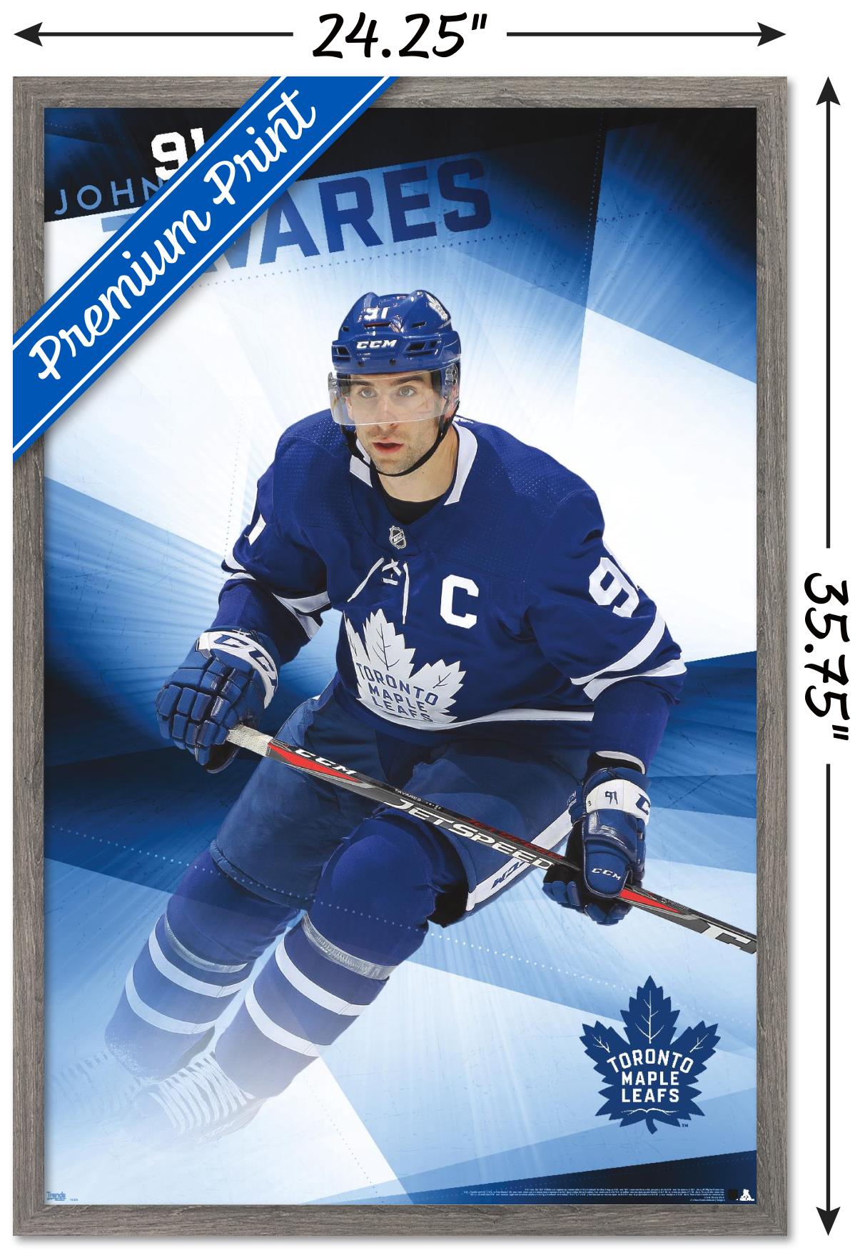 NHL Toronto Maple Leafs - John Tavares 19 Wall Poster, 22.375" x 34", Framed