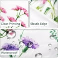 thumbnail image 4 of Spring Summer Round Fitted Tablecloth with Elastic Edge Watercolor Floral Outdoor Tablecloth Waterproof Table Cover for Picnic Dinner Party Decor Fits 36"-40" Diameter Round Tables, 4 of 6