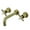 Antique Brass, variant on Kingston Brass KS8122BEX Essex Double-Handle 3-Hole Wall Mount Bathroom Faucet in Polished Brass