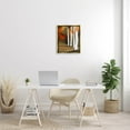 thumbnail image 2 of Modern Field Landscape Trees Abstract Painting Metallic Gold Framed Art Print Wall Art, 2 of 6
