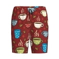 thumbnail image 4 of Fotbe Coffee Cups Pajama Shorts for Men, Men's Pajama Bottoms, Sleepwear,Short Pajama Pants-Small, 4 of 9