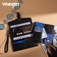 thumbnail image 4 of Wrangler Womens Wallet Western Wristlet for Women Rfid Wallet with Detachable Credit Card Holder, Western-Black, 4 of 7