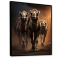 thumbnail image 2 of Designart "Camels Desert Euphony" Animals Floater Framed Wall Decor, 2 of 7