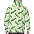 thumbnail image 7 of Sikiie Green Cucumber1 Men's Hoodie, Essentials Hoodie, Sweatshirt, Pullover Hooded Sweatshirt for Men-XX-Large, 7 of 7