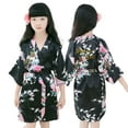 thumbnail image 3 of KYAIGUO Girls Bathrobe Robes Pajamas for Kids Baby，Little Big Boys Silk Satin Night-Robe Fashion Cute Youth Floral Printing Robes Sleepwear Clothes,Size 1-13T, 3 of 9