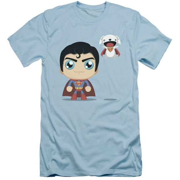 Superman Cute Superman Adult 30/1 T-Shirt Light Blue
