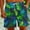 Green, variant on Jacenvly Mens Shorts Tropical New Style Board Shorts for Men Swimming Soft Satiny Men's Special Print Beach Casual Trouser Shorts Pants Green