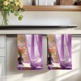 thumbnail image 7 of Purple Spring Flowers Kitchen Towels Set of 4, Modern Abstract Chic Oil Painting Absorbent Dish Towels for Kitchen, Microfiber Hand Towel, Quick Drying Tea Towel for Cleaning Decorative Dishcloths, 7 of 7