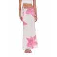 thumbnail image 3 of Womens Floral Mesh Maxi Skirt Elastic High Waisted Boho Elegant Mermaid Long Skirts for Women Pink L, 3 of 9