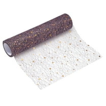 Uxcell Dark Purple Table Runner Roll, 11" x 30 Feet Sequin Foil Metallic Mesh Decoration