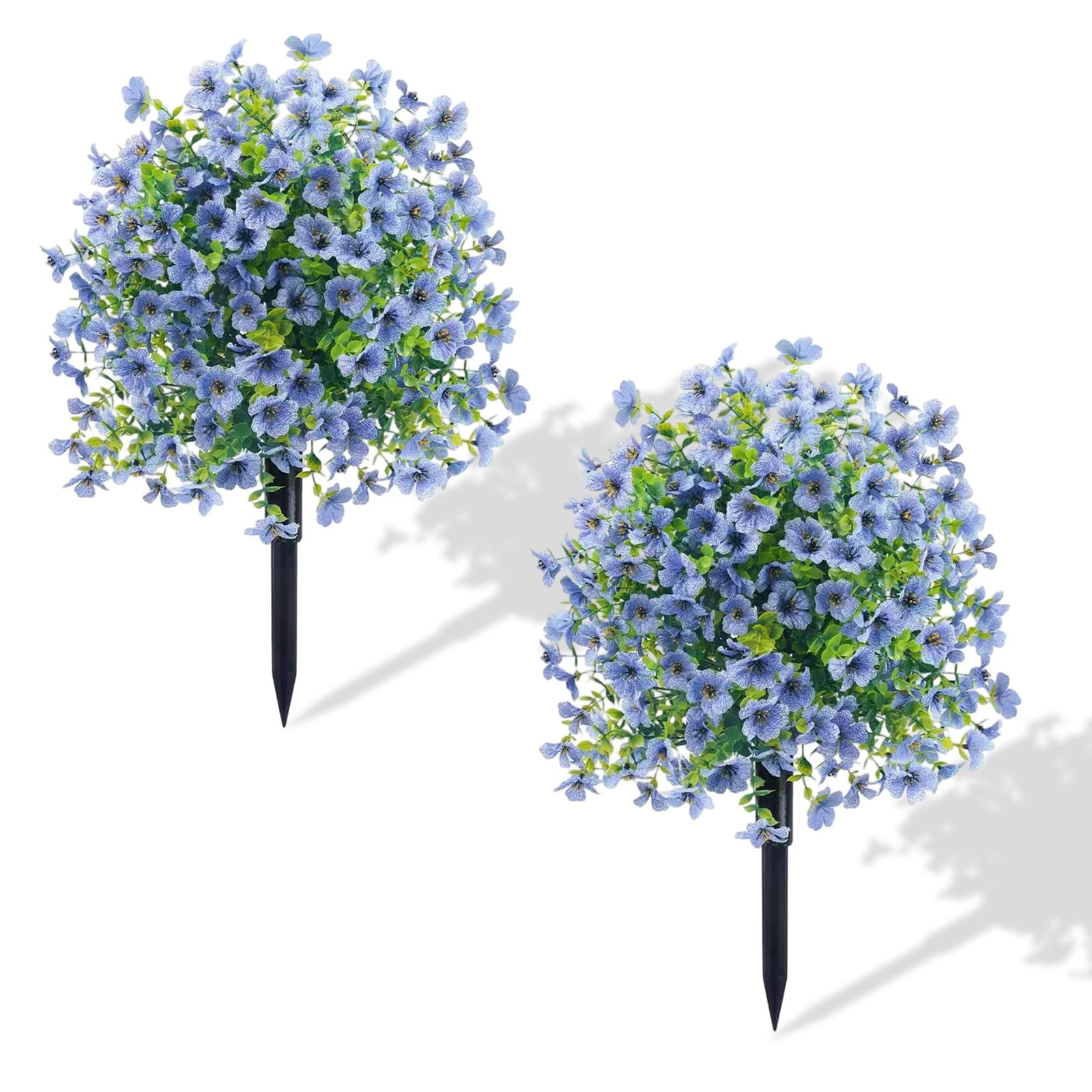 22 Inch Artificial Flower Stake Outdoor Decor - Multi-Color Garden Stakes for Yard & Lawn, No Fade Heavy Duty Plastic, All Season Decoration
