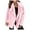 Pink, variant on Hontri Women's Coats and Jackets on Sales, Women Autumn Winter Cardigan Long-Sleeved Lapel Double-Faced Casual Solid Color Fashion Thicken Coat Pink