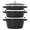 Black, variant on Staub 4 Piece Cherry Red Stackable Cast Iron Cookware Set