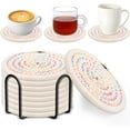 thumbnail image 1 of LAICAIW 8 Pack Drink Coasters with Holder, Absorbent Coasters for Coffee Table, Minimalist Cotton Woven Coaster Set for Home Decor Tabletop Protection Suitable for Kinds of Cups, 4.3 Inches., 1 of 7
