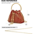 thumbnail image 3 of Kwuty Sparkly Diamond Evening Bag Clutch Purses for Women Rhinestone Purse Glitter Handbag for Party Prom Cocktail Wedding（Red）, 3 of 6