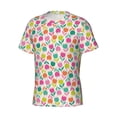 thumbnail image 5 of Vsdgher Tulips Flowers Print Men's Dry Fit Mesh Athletic Shirts Moisture Wicking Tennis T-Shirt Tops, 5 of 9