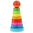 thumbnail image 1 of Juguete De Apilamiento Stacker Anillos De Apilamiento De Juguetes Para Bebés De 1, 2 , 7 Anillos Y 1 Pelota Sunnimix Torre de apilamiento de arco iris, 1 of 8