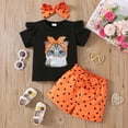 thumbnail image 2 of Cute Flower Summer 2Pcs Outfits Set for Toddler Girls – Short Sleeve T-Shirt and Pants for Gift Summer 2Pcs Gift Outfits Set Girls Summer Set 1-8 Years,5-6 Years, 2 of 6