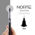 thumbnail image 2 of BAZIC Norte Black Needle Tip Rollerball Pen 0.5mm, (3/Pack), 1-Pack, 2 of 7