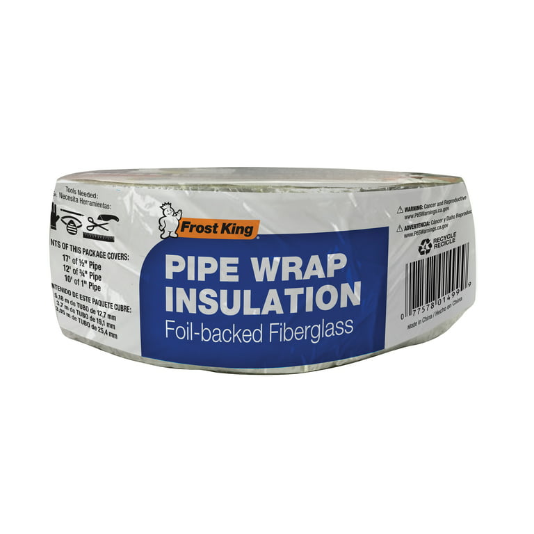 Fiberglass Pipe Insulation 1 1/2 x 1 - Pack of 10 