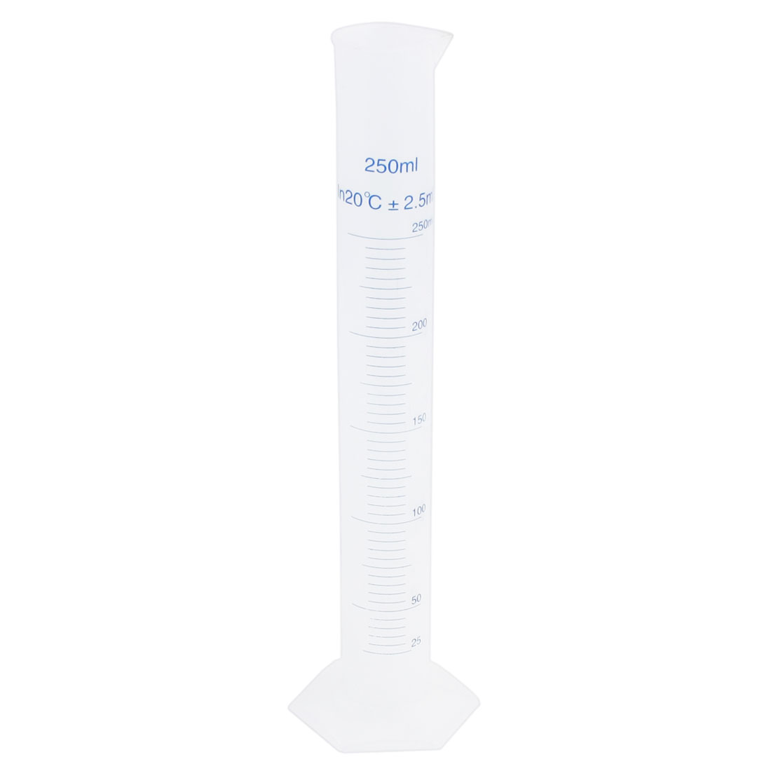 Unique Bargains 31.5cm Height 250ml Transparent Plastic Graduated Cylinder 2.5 milliliter