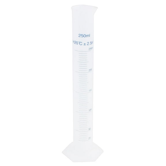 Unique Bargains 31.5cm Height 250ml Transparent Plastic Graduated Cylinder 2.5 milliliter