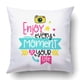thumbnail image 1 of Funda de almohada ABPHQTO 50x50 cm frase Disfruta de cada momento poliéster, 1 of 2