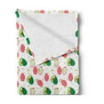 thumbnail image 2 of Tropical Soft Flannel Fleece Throw Blanket, Exotic Dragon Fruit and Avocado Illustration Healthy Ripe Produce, Cozy Plush for Indoor and Outdoor Use, 60" x 80", Pale Pink Green, by Ambesonne, 2 of 5