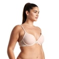 thumbnail image 3 of Curve Muse Womens Plus Size Perfect Shape Add 1 Cup Push Up Underwire Tshirt Bra-2PK-PEACH,BLACK-40DDD, 3 of 6