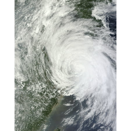Satellite image of Tropical Storm Muifa Poster Print (12 x 15)